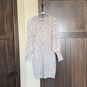 Melonie T Women’s Marled Billow Long Sleeve Sweater Mini Dress Size XS